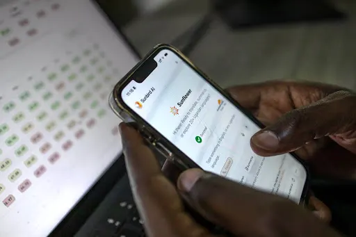 Sunflower’s mobile web interface